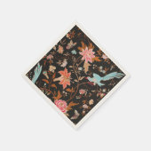Exotic Asian Birds And Flowers Serviette (Ecke)