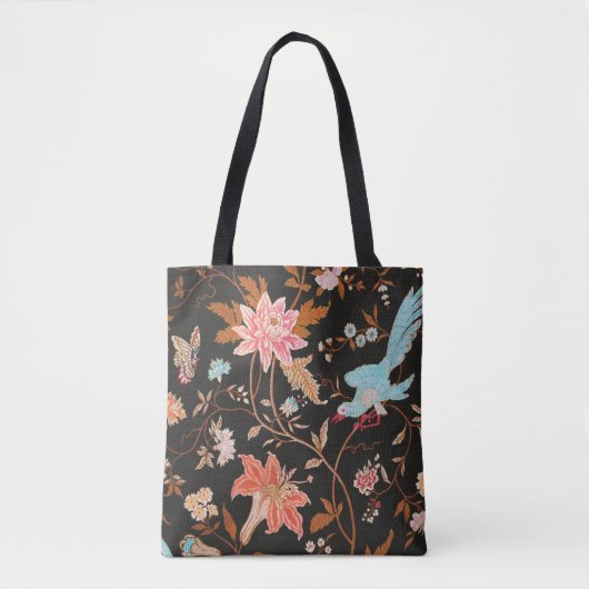 Exotic Asian Birds And Flowers Tasche (Vorderseite)