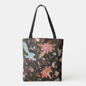 Exotic Asian Birds And Flowers Tasche (Rückseite)