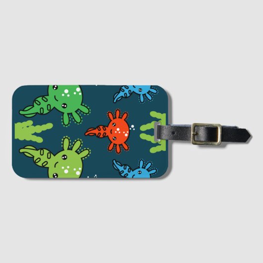 Exotic Axototl Salamander Gepäckanhänger (Vorderseite (Horizontal))