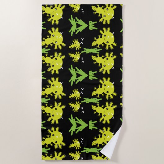 Exotic Axototl Salamander Strandtuch (Vorderseite)