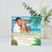 Exotic Beach (frag mir, deine Namen in Sand zu set Einladung (Stehend Vorderseite)