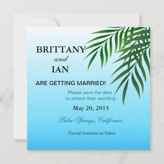 Exotic Beach (frag mir, deine Namen in Sand zu set Einladung (Rückseite)