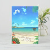 Exotic Beach (frag mir, deine Namen in Sand zu set Einladung (Stehend Vorderseite)