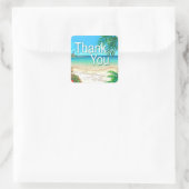 Exotic Beach (frag mir, deine Namen in Sand zu set Quadratischer Aufkleber (Tasche)