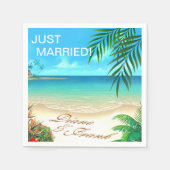 Exotic Beach FRAGTE mir, IHRE NAMEN IN SAND ZEICHN Serviette (Vorderseite)