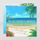 Exotic Beach Jamaica Empfang erhält Namen im Sand Einladung (Vorne/Hinten)