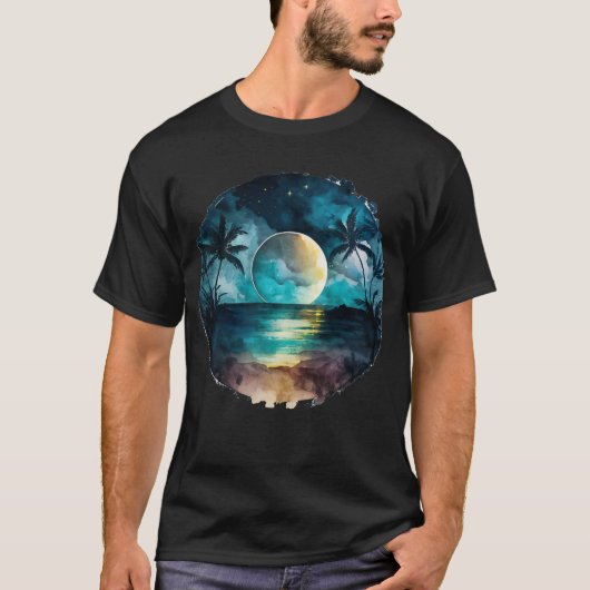 Exotic Beach Sunset T-Shirt (Vorderseite)