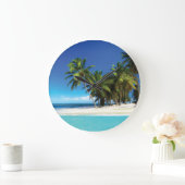Exotic beach throw pillow große wanduhr (Zuhause)