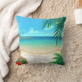 Exotic Beach Tropical fragte mir, Namen in Sand hi Kissen (Decke)