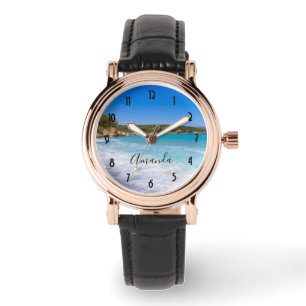 Exotic Beach Tropical Island Paradise Armbanduhr