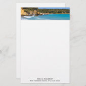 Exotic Beach Tropical Island Paradise Briefpapier (Vorne/Hinten)