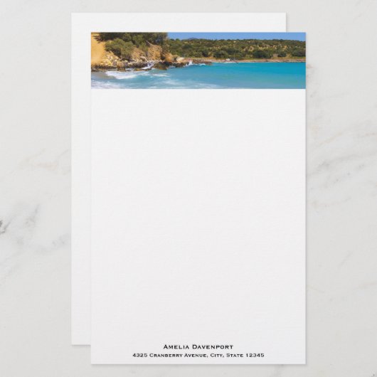 Exotic Beach Tropical Island Paradise Briefpapier (Vorne/Hinten)