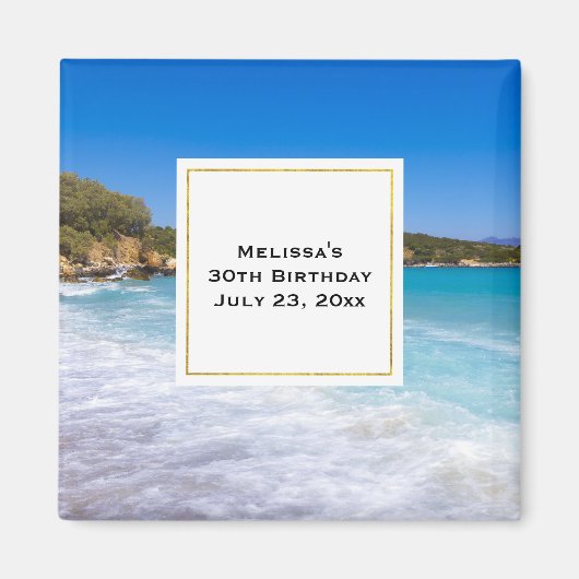 Exotic Beach Tropical Island Paradise Event Magnet (Vorne)