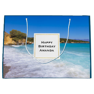 Exotic Beach Tropical Island Paradise Geburtstag Große Geschenktüte