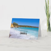 Exotic Beach Tropical Island Paradise Geburtstag Karte (Vorderseite)