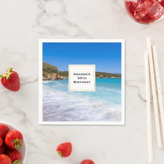 Exotic Beach Tropical Island Paradise Geburtstag Serviette (Beispiel)