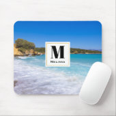 Exotic Beach Tropical Island Paradise Monogram Mousepad (Mit Mouse)
