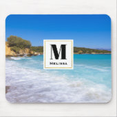Exotic Beach Tropical Island Paradise Monogram Mousepad (Vorne)