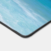 Exotic Beach Tropical Island Paradise Monogram Schreibtischunterlage (Ecke)