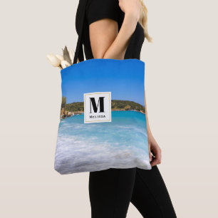 Exotic Beach Tropical Island Paradise Monogram Tasche