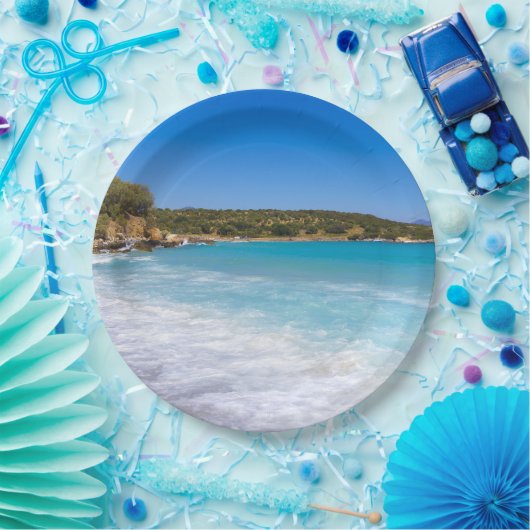 Exotic Beach Tropical Island Paradise Pappteller (Party)