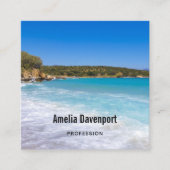 Exotic Beach Tropical Island Paradise Quadratische Visitenkarte (Vorderseite)