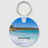 Exotic Beach Tropical Island Paradise Schlüsselanhänger (Vorderseite)