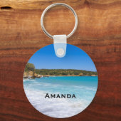 Exotic Beach Tropical Island Paradise Schlüsselanhänger (Vorderseite)