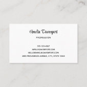 Exotic Beach Tropical Island Paradise Visitenkarte (Rückseite)