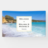 Exotic Beach Tropical Island Paradise Wedding Banner (Horizontal)
