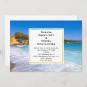 Exotic Beach Tropical Island Paradise Wedding Einladung (Vorne/Hinten)