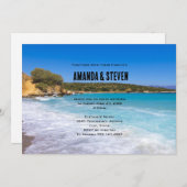 Exotic Beach Tropical Island Paradise Wedding Einladung (Vorne/Hinten)
