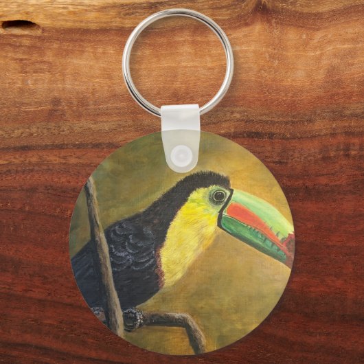 Exotic Bird Metal Circle Schlüsselanhänger, 2" Schlüsselanhänger (Vorderseite)