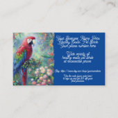 Exotic Bird Sales Shop Verkauf Etsy Parrot Cockato Visitenkarte (Vorderseite)