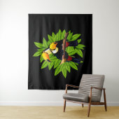 Exotic Birds Black Wandteppich (Beispiel)