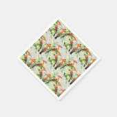 Exotic Birds On Lace Serviette (Ecke)