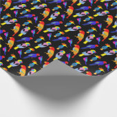 Exotic Birds Paradise Toucan Muster Geschenkpapier (Ecke)
