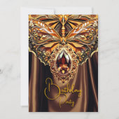 Exotic Birthday Caramel Chocolate Gold Jewel Einladung (Vorderseite)