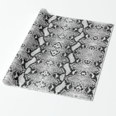 Exotic Black & White Python Snakeskin Geschenkpapier (Ungerollt)