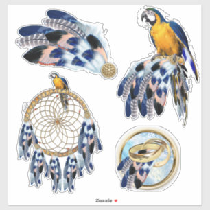 Exotic Blue Dream Catcher Aufkleber