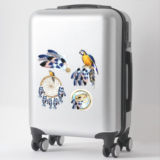 Exotic Blue Dream Catcher Aufkleber (Koffer)