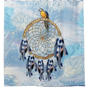 Exotic Blue Dream Catcher Bad Duschvorhang