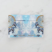 Exotic Blue Dream Catcher Couple Dusche Einladung (Innenseite)