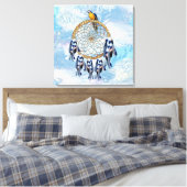 Exotic Blue Dream Catcher Decke Leinwanddruck (Insitu (Schlafzimmer))