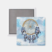 Exotic Blue Dream Catcher Geschenke Magnet (Vorderseite/Rückseite)