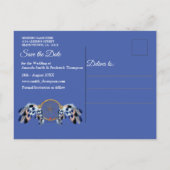 Exotic Blue Dream Catcher Speichern Sie die Daten Ankündigungspostkarte (Rückseite)