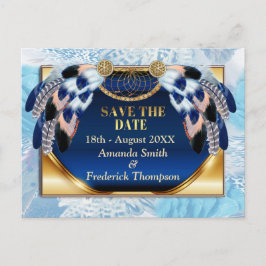 Exotic Blue Dream Catcher Speichern Sie die Daten Ankündigungspostkarte