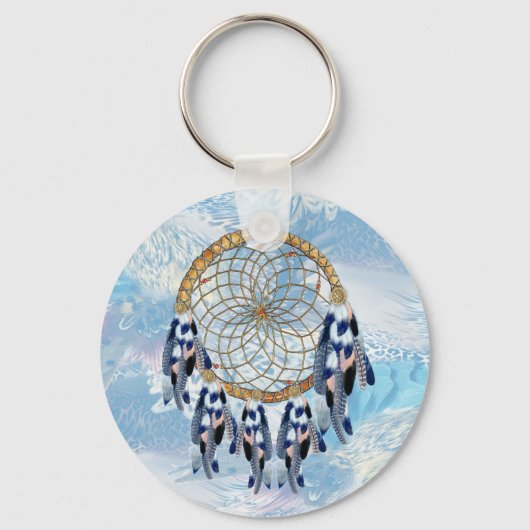 Exotic Blue Dream Catcher Trauzeuge Schlüsselanhänger (Vorderseite)