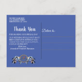 Exotic Blue Dream Catcher Vielen Dank Ankündigungspostkarte (Rückseite)